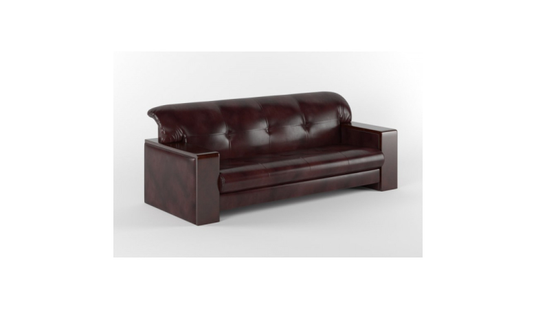 Офисный диван Леонардо с раскладным механизмом (подлокотники деревянные) Леонардо с расклад.мех. DS-3